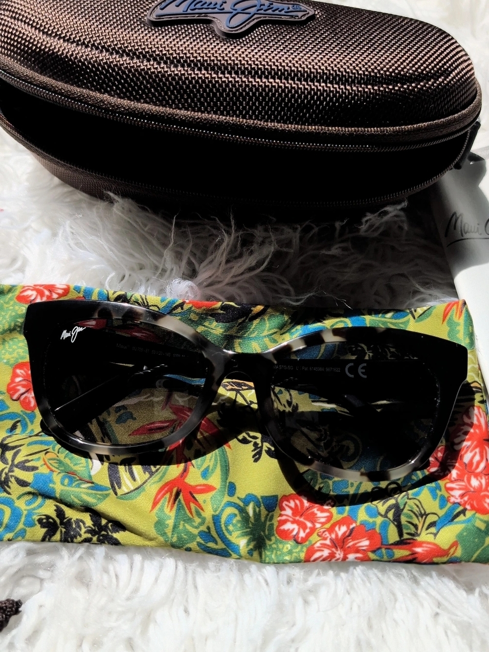 Maui Jim Black Tortoise Cat-Eye Sunglasses